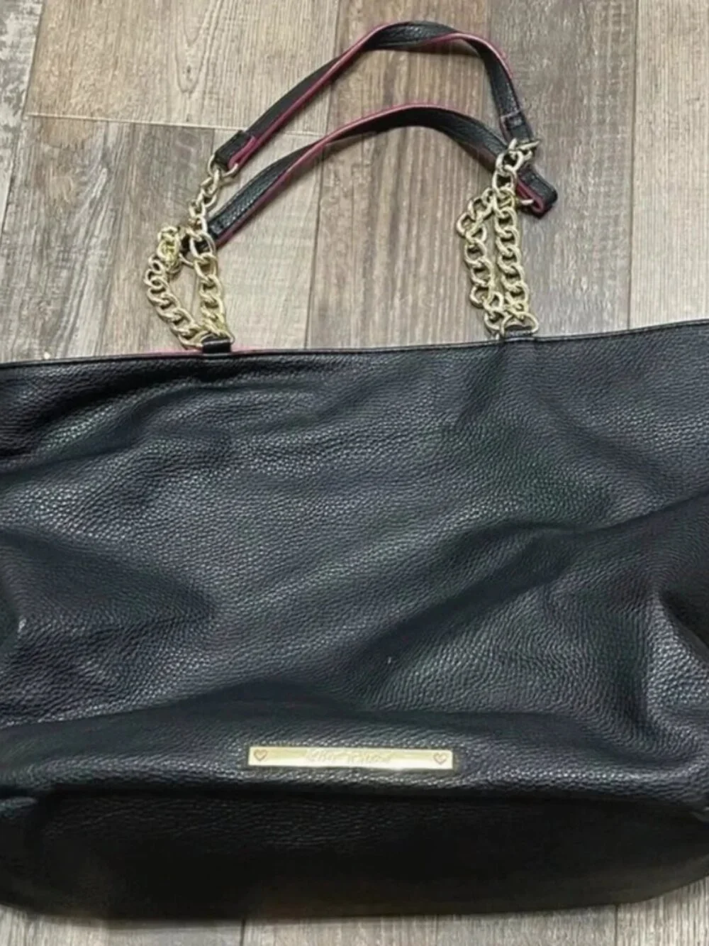 Betsey Johnson Large Jeweled Tote Shoulder bag 17”w x 12.5”H